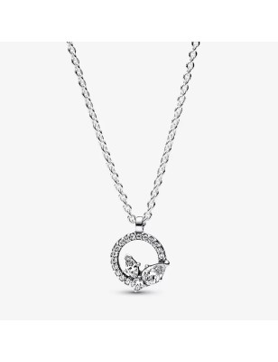 COLLANA HERBARIUM CERCHIO E PETALI LUMINOSI DONNA PANDORA TIMELESS