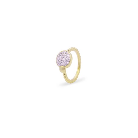 ANELLO CERCHIO PAVE' E CERCHIO PICCOLO DONNA RUE DES MILLE  ANZ-018 M1 CER AU RUE DES MILLE