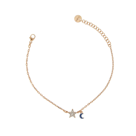 BRACCIALE STELLA E LUNA CON ZIRCONI RUE DES MILLE BRZ-201 C5 RUE DES MILLE