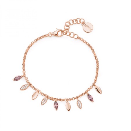 BRACCIALE CON PETALI PENDENTI DONNA ROSATO  RZGA45 ROSATO