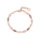 BRACCIALE MORBIDO GAIA ARGENTO PLACCATO ORO ROSA  ROSATO 