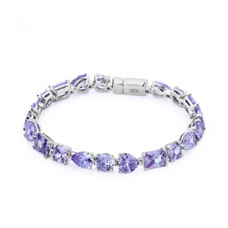 BRACCIALE SNODATO CON ZIRCONI LAVANDA DONNA ROSATO  RZGE11 ROSATO