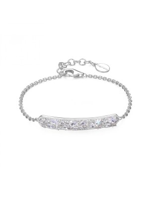 BRACCIALE GEMMA CON ZIRCONI BIANCHI DONNA ROSATO 