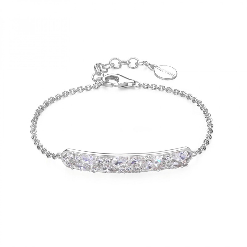 BRACCIALE GEMMA CON ZIRCONI BIANCHI DONNA ROSATO 