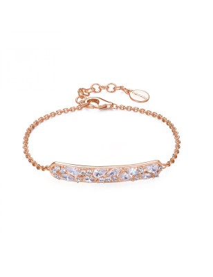 BRACCIALE GEMMA PLACCATO ORO ROSA DONNA ROSATO  RZGE18 ROSATO