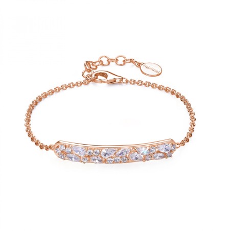 BRACCIALE GEMMA PLACCATO ORO ROSA DONNA ROSATO  RZGE18 ROSATO