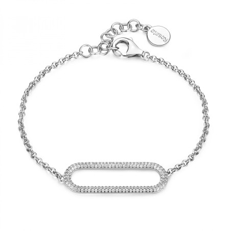 BRACCIALE MORBIDO IN ARGENTO E ZIRCONI DONNA ROSATO  RZBI15 ROSATO