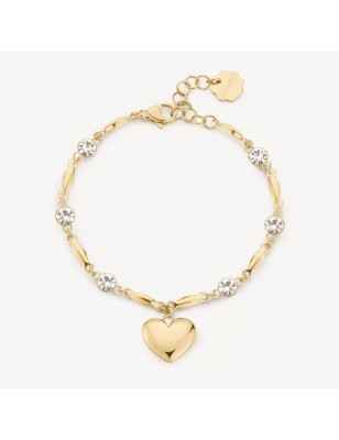 BRACCIALE CHAKRA AMORE CON CUORE COLOR ORO BROSWAY BHKB212 BROSWAY