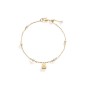 BRACCIALE BIMBA ORO GIALLO DIAMANTE LE PERLE DONNA LE BEBE' 