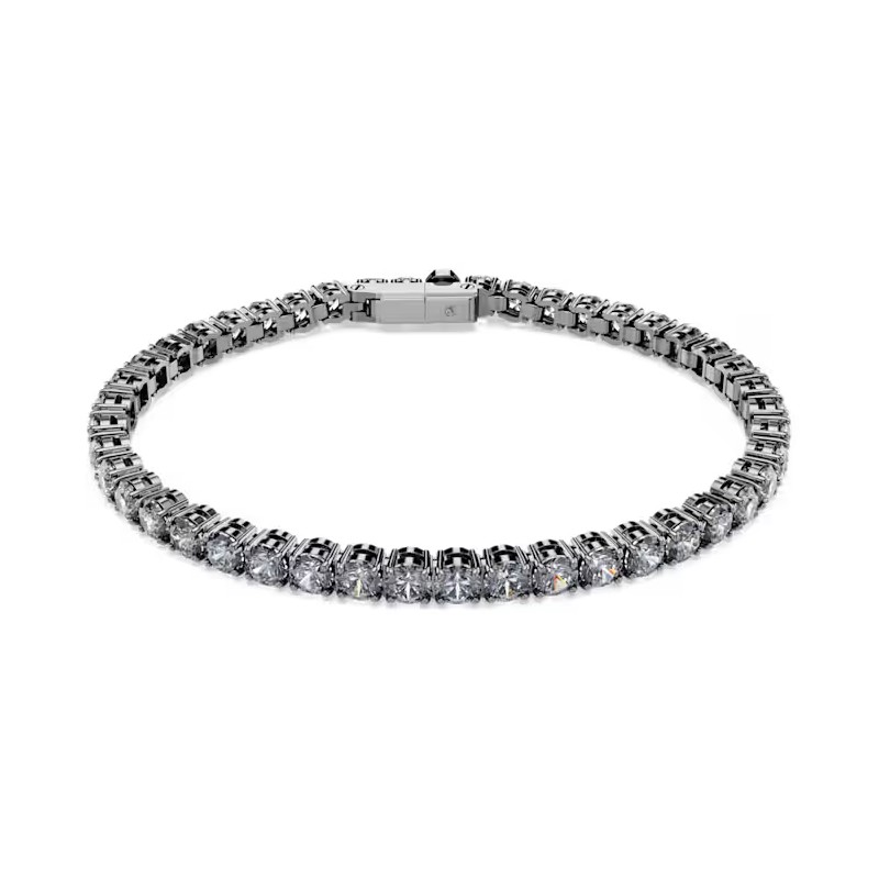 BRACCIALE MATRIX TENNIS PLACCATO RUTENIO UOMO SWAROVSKI 