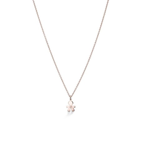 COLLANA BIMBO ORO ROSA DIAMANTE I PREZIOSI LE BEBE' LBB321 LE BEBE'