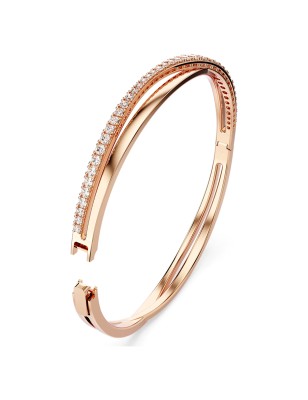 BRACCIALE TWIST COLOR ORO ROSA DONNA SWAROVSKI 