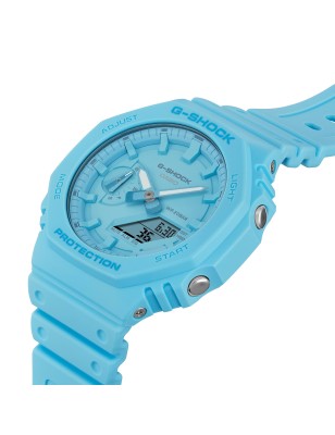 OROLOGIO TONE ON TONE AZZURRO UOMO CASIO G-SHOCK GA-2100-2A2ER CASIO