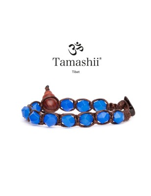 BRACCIALE DIAMOND CUT AGATA BLU TAMASHII BHS911-18 TAMASHII