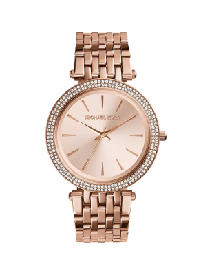 OROLOGIO HOLIDAY IN ACCIAIO COLOR ORO ROSA DONNA MICHAEL KORS 