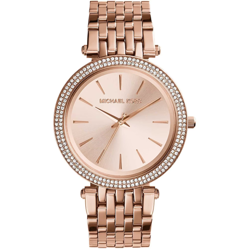 OROLOGIO HOLIDAY IN ACCIAIO COLOR ORO ROSA DONNA MICHAEL KORS 