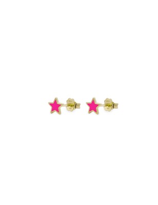 ORECCHINI LOBO STELLA ROSA DONNA RUE DES MILLE COLORFUN OR-023 LOB RO AU RUE DES MILLE