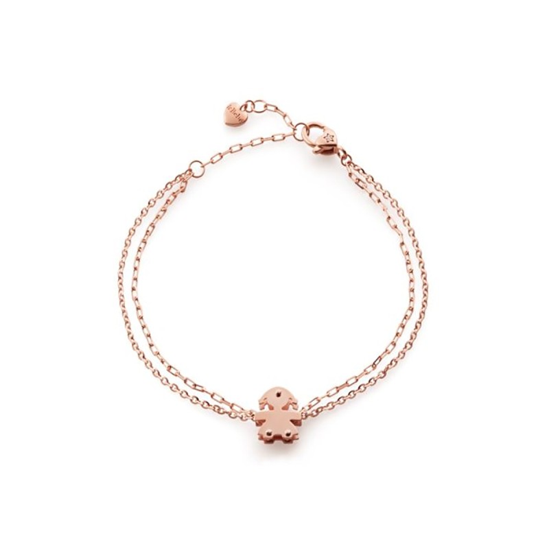 BRACCIALE BIMBA ORO ROSA DIAMANTE I CLASSICI LE BEBE'