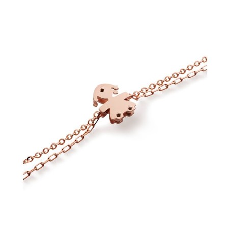 BRACCIALE BIMBA ORO ROSA DIAMANTE I CLASSICI LE BEBE'