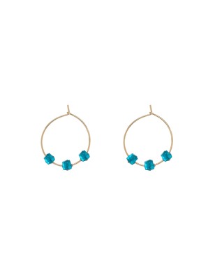 ORECCHINI CERCHIO MEDIUM APATITE DONNA ALISIA MADISON AL2537-ORO-APATITE ALISIA