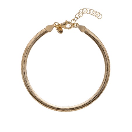 BRACCIALE CATENA PIATTA ZIGRINATA DONNA ALISIA GLENDA AL2944-ORO ALISIA