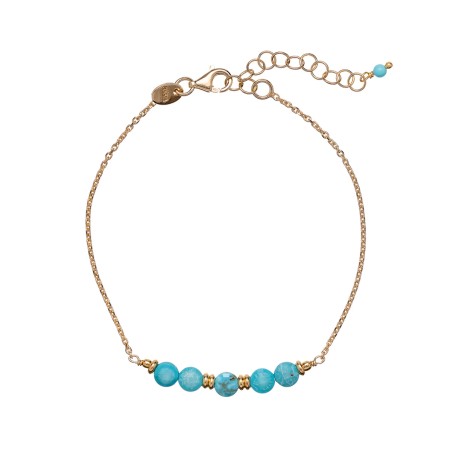 BRACCIALE CON PIETRE TURCHESI DONNA ALISIA ODEON AL3870-ORO ALISIA