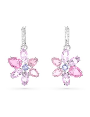 ORECCHINI PENDENTI GEMA FIORE ROSA DONNA SWAROVSKI 5658397 SWAROVSKI