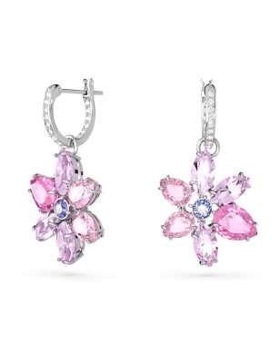 ORECCHINI PENDENTI GEMA FIORE ROSA DONNA SWAROVSKI 5658397 SWAROVSKI