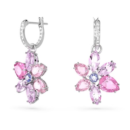 ORECCHINI PENDENTI GEMA FIORE ROSA DONNA SWAROVSKI