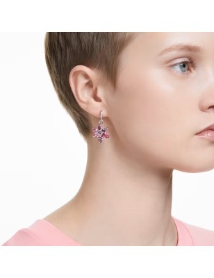 ORECCHINI PENDENTI GEMA FIORE ROSA DONNA SWAROVSKI 5658397 SWAROVSKI