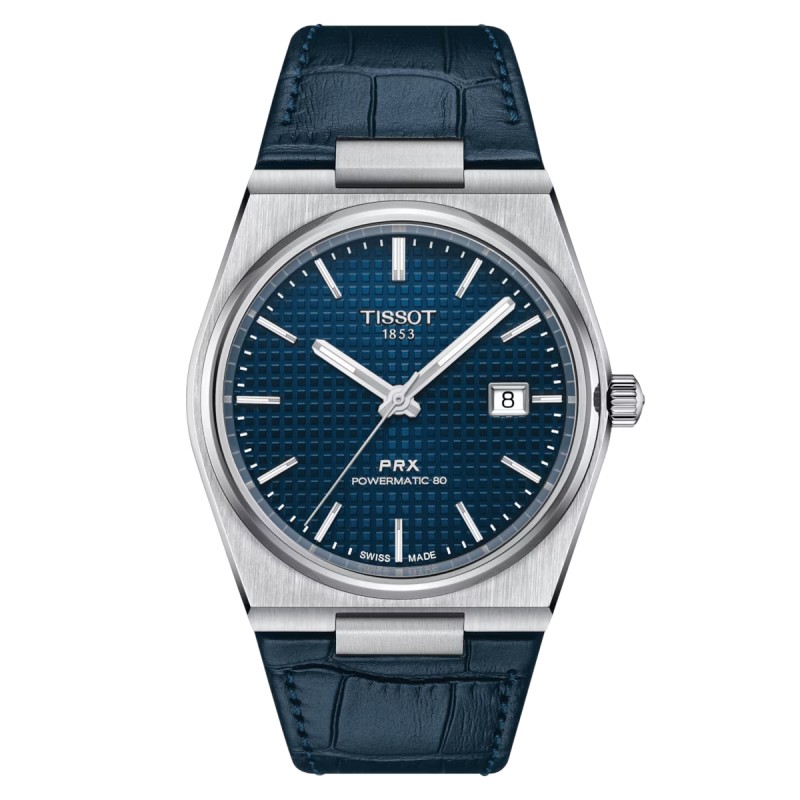 OROLOGIO PELLE BLU POWERMATIC 80 UOMO TISSOT PRX