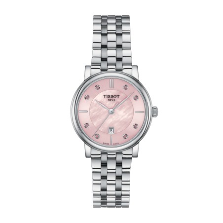 OROLOGIO MADREPERLA ROSA E DIAMANTI DONNA TISSOT CARSON ACCIAIO T1222101115900 TISSOT