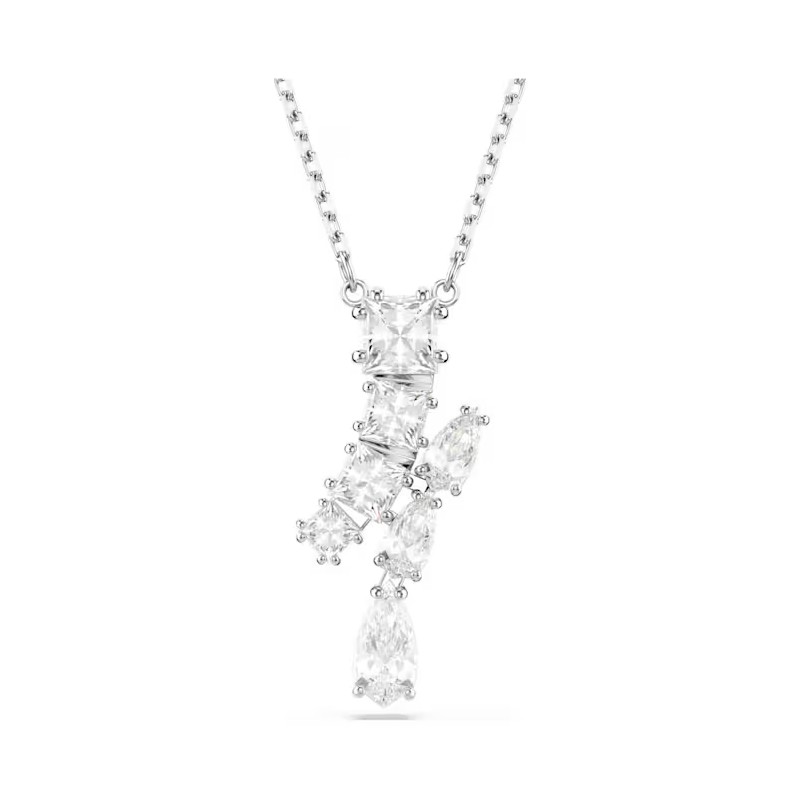 COLLANA MATRIX BIANCO PLACCATO RODIO DONNA SWAROVSKI 