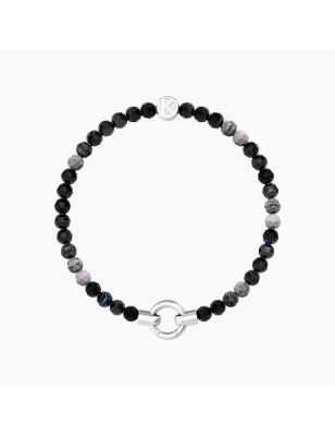 BRACCIALE AGATA NERA STRIATA MAMANONMAMA DONNA KIDULT 