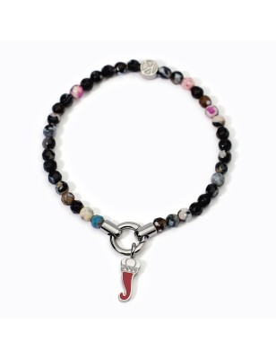 BRACCIALE AGATA NERA STRIATA MAMANONMAMA DONNA KIDULT  732203 KIDULT