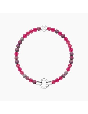 BRACCIALE AGATA FUCSIA STRIATA MAMANONMAMA DONNA KIDULT 