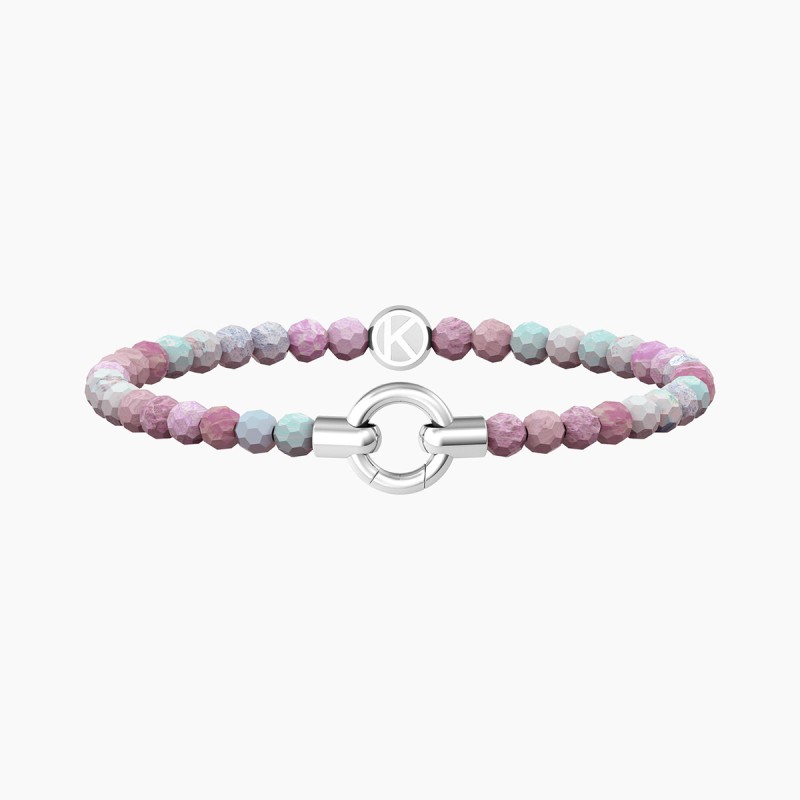 BRACCIALE AGATA ROSA STRIATA MAMANONMAMA DONNA KIDULT 