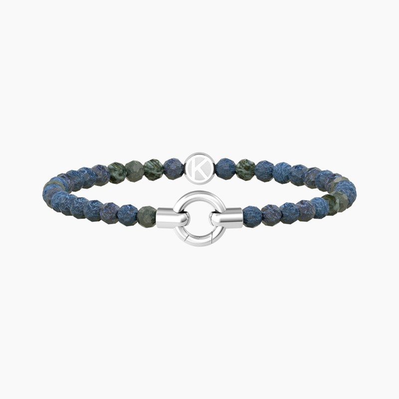 BRACCIALE AGATA AZZURRA STRIATA MAMANONMAMA DONNA KIDULT 