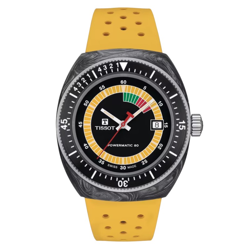 OROLOGIO SIDERAL S GIALLO UOMO TISSOT POWERMATIC 80