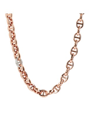 COLLANA MAGLIA MARINA CON ZIRCONI BRONZALLURE