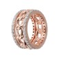 ANELLO A FASCIA MAGLIA GRUMETTA ROSE MIS.12 DONNA BRONZALLURE 