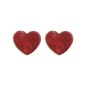 ORECCHINI CUORE A LOBO QUARZITE ROSSO BRONZALLURE