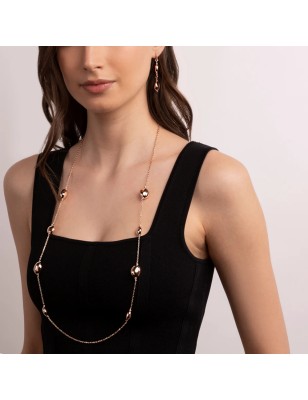 COLLANA LUNGA CON PEPITE LUCIDE DONNA BRONZALLURE  WSBZ01180.R BRONZALLURE