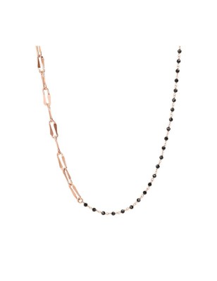 COLLANA LUNGA ROSARIO E MAGLIE ASIMMETRICHE BRONZALLURE