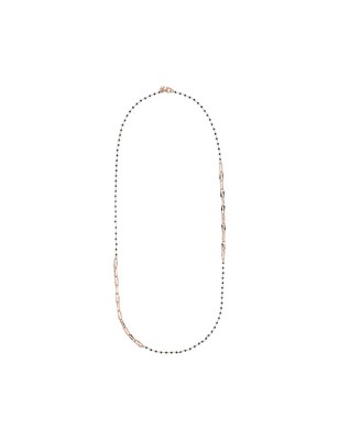 COLLANA LUNGA ROSARIO E MAGLIE ASIMMETRICHE BRONZALLURE