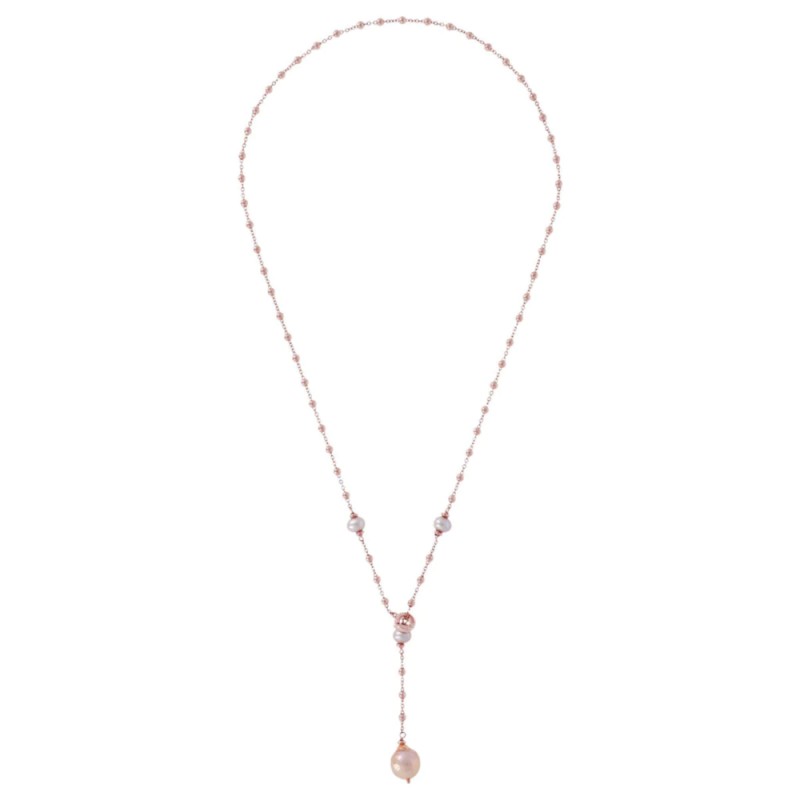 COLLANA A CRAVATTA CON PERLE ACQUA DOLCE DONNA BRONZALLURE 