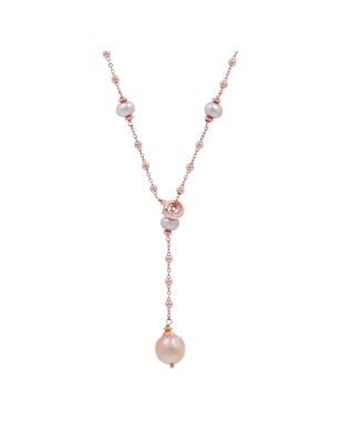 COLLANA A CRAVATTA CON PERLE ACQUA DOLCE DONNA BRONZALLURE 