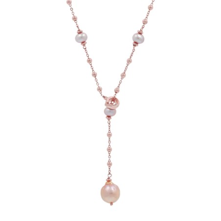 COLLANA A CRAVATTA CON PERLE ACQUA DOLCE DONNA BRONZALLURE 