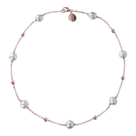 COLLANA CON PERLE ACQUA DOLCE E SFERE DONNA BRONZALLURE  WSBZ01007.WPRL BRONZALLURE