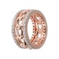 ANELLO A FASCIA MAGLIA GRUMETTA ROSE MIS.14 DONNA BRONZALLURE 